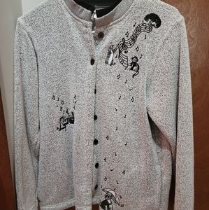 Medium Gray Sweater Cat Music